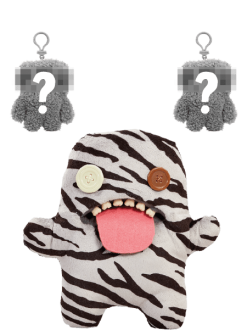 Monster: Oogah Boogah Grey Zebra & Keyring Pack